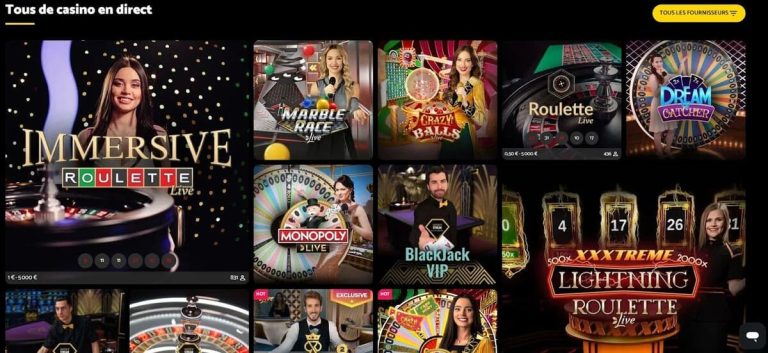 Palmslots Casino jeux live